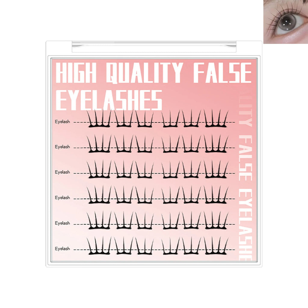 Self Adhesive DIY Lashes No Glue Needed Reusable Bottom Lash 5D Fluffy Cluster Eyelash Korean DIY Manga Lash Extension At Home