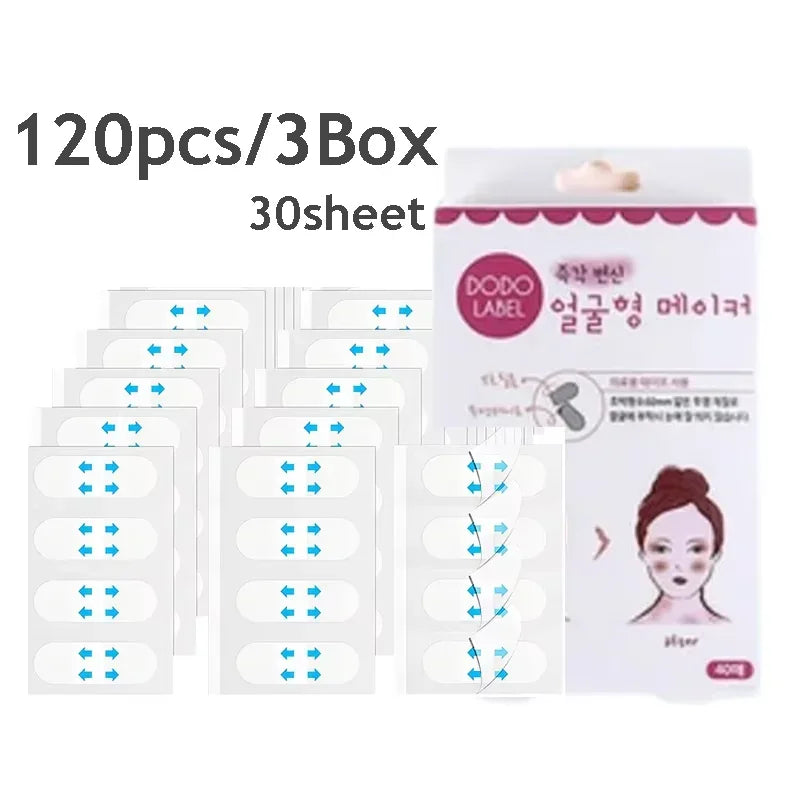 30/20/10Sheets V Lift Face Sticker Invisible Makeup Adhesive Lift Face Tape Slim Patch Breathable Sticker Lifting Tighten Chin