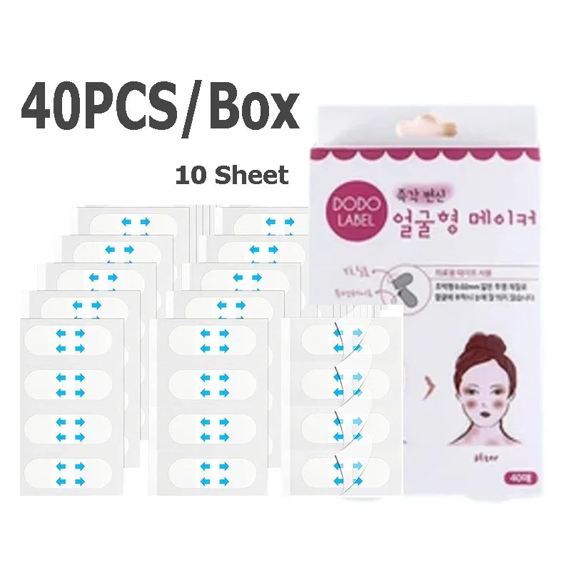 30/20/10Sheets V Lift Face Sticker Invisible Makeup Adhesive Lift Face Tape Slim Patch Breathable Sticker Lifting Tighten Chin
