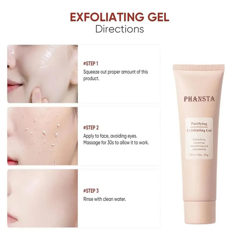 Face Exfoliating Gel Deep Cleansing Pores,Remove Dead Skin Purify Gentle Exfoliate Oil Control Moisturizing Face Scrub Skin Care