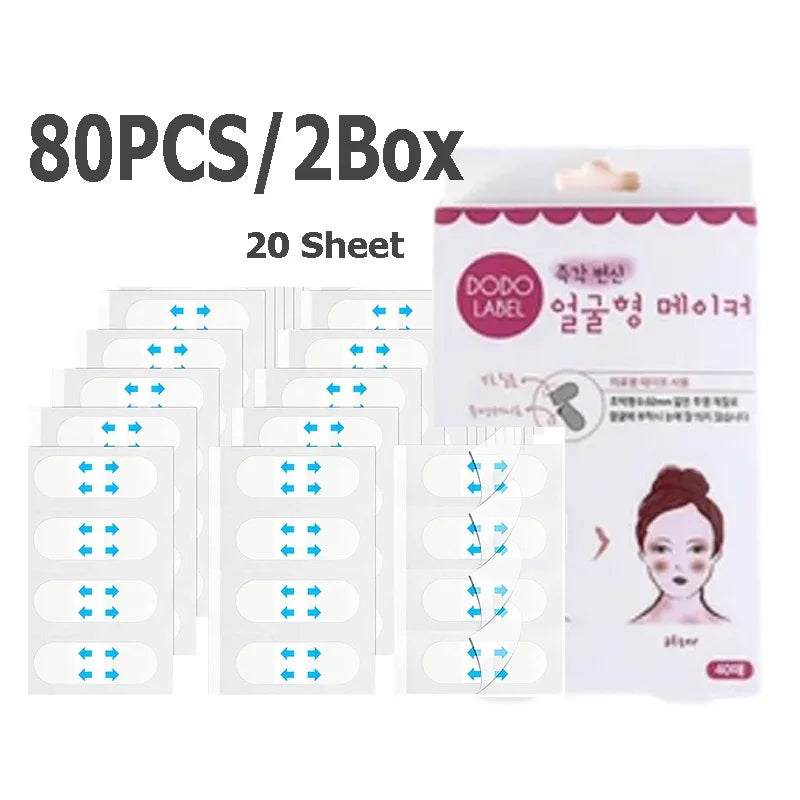 30/20/10Sheets V Lift Face Sticker Invisible Makeup Adhesive Lift Face Tape Slim Patch Breathable Sticker Lifting Tighten Chin